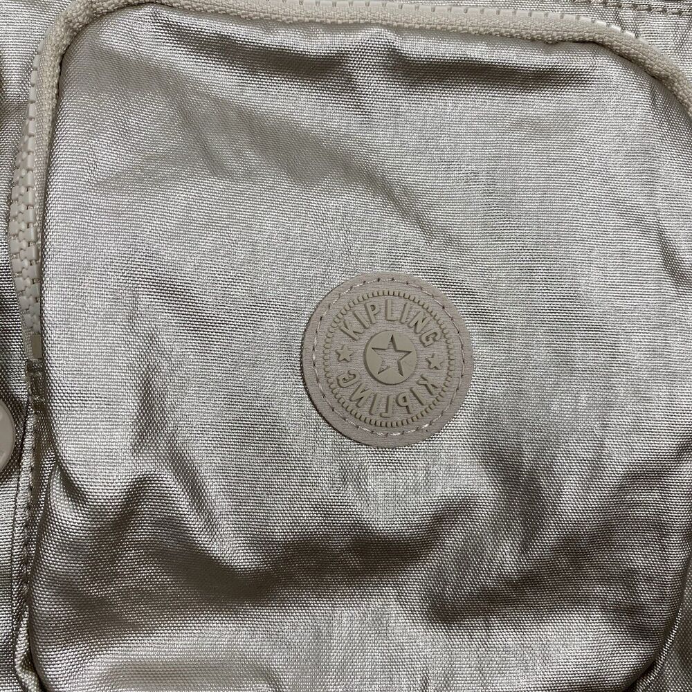 Kipling Cyrene Carry On Travel Bag Crossbody Double Handle Sparkly Gold With Tag - Picture 2 of 16